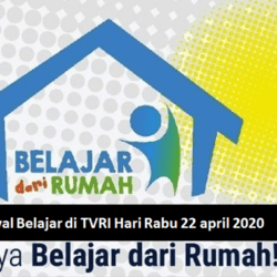Jadwal Belajar di TVRI Hari Rabu 22 april 2020