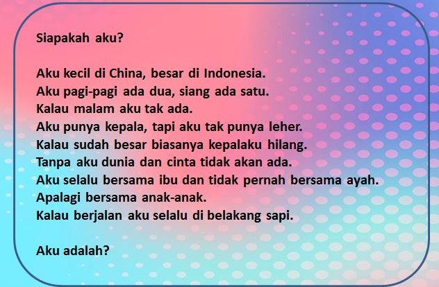 jawaban aku kecil di china besar di indonesia ulasmedia